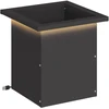 Sodo vazonas su LED Juoda 30 x 30 x 30 cm Plienas