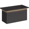 Sodo vazonas su LED Juoda 30 x 60 x 30 cm Plienas