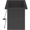 Sodo vazonas su LED Juoda 30 x 60 x 30 cm Plienas