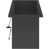 Sodo vazonas su LED Juoda 30 x 80 x 30 cm Plienas