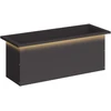 Sodo vazonas su LED Juoda 30 x 80 x 30 cm Plienas