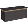 Sodo vazonas su LED Juoda 40 x 100 x 40 cm Plienas