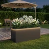 Sodo vazonas su LED Juoda 40 x 100 x 40 cm Plienas