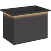 Sodo vazonas su LED Juoda 40 x 60 x 40 cm Plienas