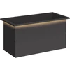 Sodo vazonas su LED Juoda 40 x 80 x 40 cm Plienas