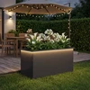 Sodo vazonas su LED Juoda 50 x 100 x 48 cm Plienas