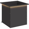 Sodo vazonas su LED Juoda 50 x 50 x 48 cm Plienas