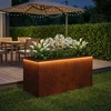 Sodo vazonas su LED Rūdijanti 50 x 100 x 48 cm