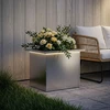 Sodo vazonas su LED Sidabrinė 30 x 40 x 30 cm
