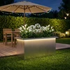 Sodo vazonas su LED Sidabrinė 30 x 60 x 30 cm