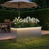 Sodo vazonas su LED Sidabrinė 40 x 100 x 40 cm