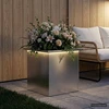 Sodo vazonas su LED Sidabrinė 40 x 40 x 40 cm