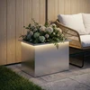 Sodo vazonas su LED Sidabrinė 40 x 60 x 40 cm