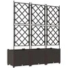 Sodo vazonas 3 vnt. Ruda 120 x 40 x 143 cm PP