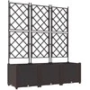 Sodo vazonas 3 vnt. Ruda 120 x 40 x 143 cm PP