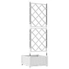 Sodo vazonas Baltas 40 x 40 x 125,5 cm Plastmasė