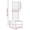 Sodo vazonas Baltas 40 x 40 x 125,5 cm Plastmasė
