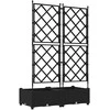 Sodo vazonas 2 pcs Juodas 80 x 40 x 125,5 cm Plastmasė