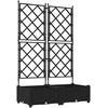 Sodo vazonas 2 pcs Juodas 80 x 40 x 125,5 cm Plastmasė