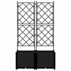 Sodo vazonas 2 vnt. Juoda 80 x 40 x 143 cm PP