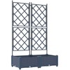 Sodo vazonas 2 vnt. Pilka 80 x 40 x 125,5 cm PP