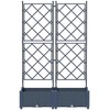 Sodo vazonas 2 vnt. Pilka 80 x 40 x 125,5 cm PP