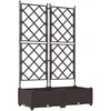Sodo vazonas 2 vnt. Ruda 80 x 40 x 125,5 cm PP