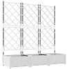 Sodo vazonas 3 pcs Baltas 120 x 40 x 125,5 cm Plastmasė