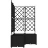 Sodo vazonas 3 vnt. Juoda 80 x 80 x 143 cm PP
