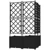Sodo vazonas 3 vnt. Juoda 80 x 80 x 143 cm PP