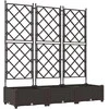 Sodo vazonas 3 vnt. Ruda 120 x 40 x 125,5 cm PP