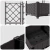 Sodo vazonas 3 pcs Ruda 120 x 40 x 125,5 cm Plastmasė