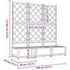 Sodo vazonas 3 vnt. Ruda 120 x 40 x 125,5 cm PP