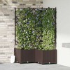 Sodo vazonas 3 vnt. Ruda 80 x 80 x 143 cm PP