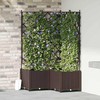 Sodo vazonas 3 vnt. Ruda 80 x 80 x 143 cm PP