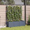 Sodo vazonas 3 pcs Šviesiai Pilka 120 x 40 x 143 cm Plastmasė