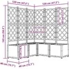 Sodo vazonas 5 vnt. Balta 120 x 120 x 143 cm PP