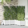 Sodo vazonas 5 pcs Baltas 120 x 120 x 143 cm Plastmasė