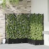 Sodo vazonas 5 pcs Juodas 120 x 120 x 125,5 cm Plastmasė