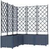 Sodo vazonas 5 pcs Pilka 120 x 120 x 143 cm Plastmasė