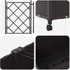 Sodo vazonas su treliu ir ratais 2 vnt. Ruda 80 x 40 x 149 cm