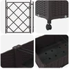 Sodo vazonas su treliu ir ratais 2 vnt. Ruda 80 x 40 x 131,5 cm
