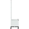 Sodo vazonas su treliu ir ratais Balta 40 x 40 x 146 cm PP