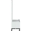 Sodo vazonas su treliu ir ratais Balta 80 x 40 x 146 cm PP