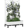 Sodo vazonas su treliu ir ratais Balta 80 x 40 x 131,5 cm PP