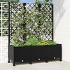 Sodo vazonas su treliu ir ratais Juoda 120 x 40 x 146 cm PP