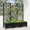 Sodo vazonas su treliu ir ratais Juoda 120 x 40 x 131,5 cm PP