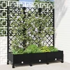 Sodo vazonas su treliu ir ratais Juoda 120 x 40 x 131,5 cm PP