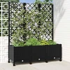 Sodo vazonas su treliu ir ratais Juoda 120 x 40 x 146 cm PP