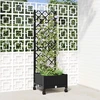 Sodo vazonas su treliu ir ratais Juoda 40 x 40 x 131,5 cm PP
